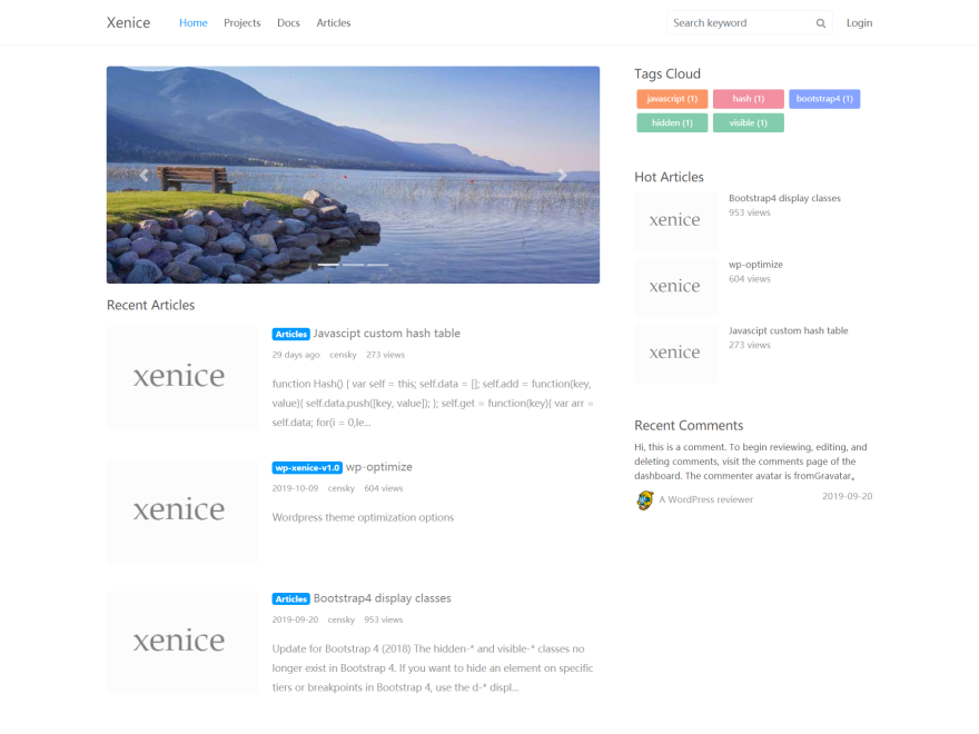 OneNice Pro v3.7.0 WordPress超简洁的博客主题